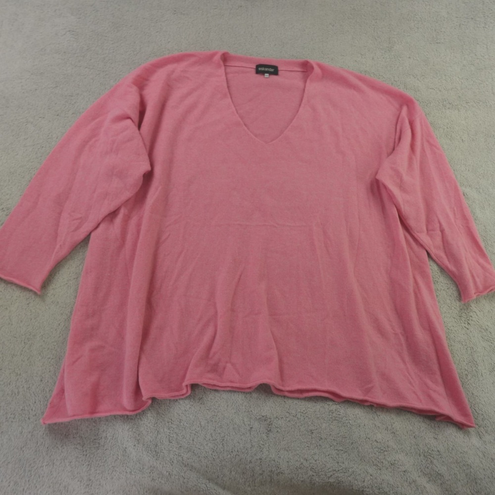 Eskandar Sweater Rose‎ Pink Cashmere Long Tunic